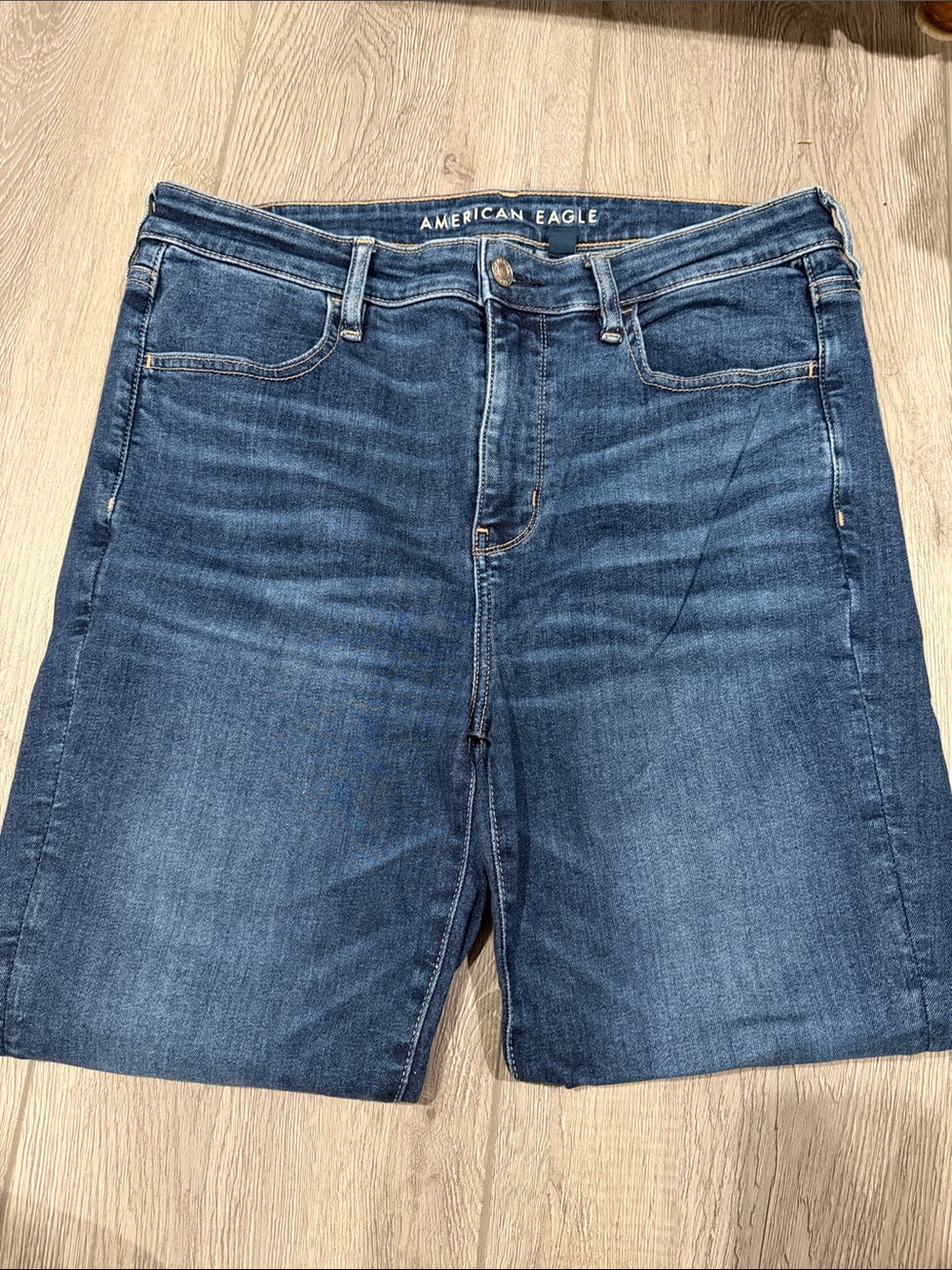 American Eagle Outfitters Indigo High Waist Jeggings 12 Short - Picture 2 of 3